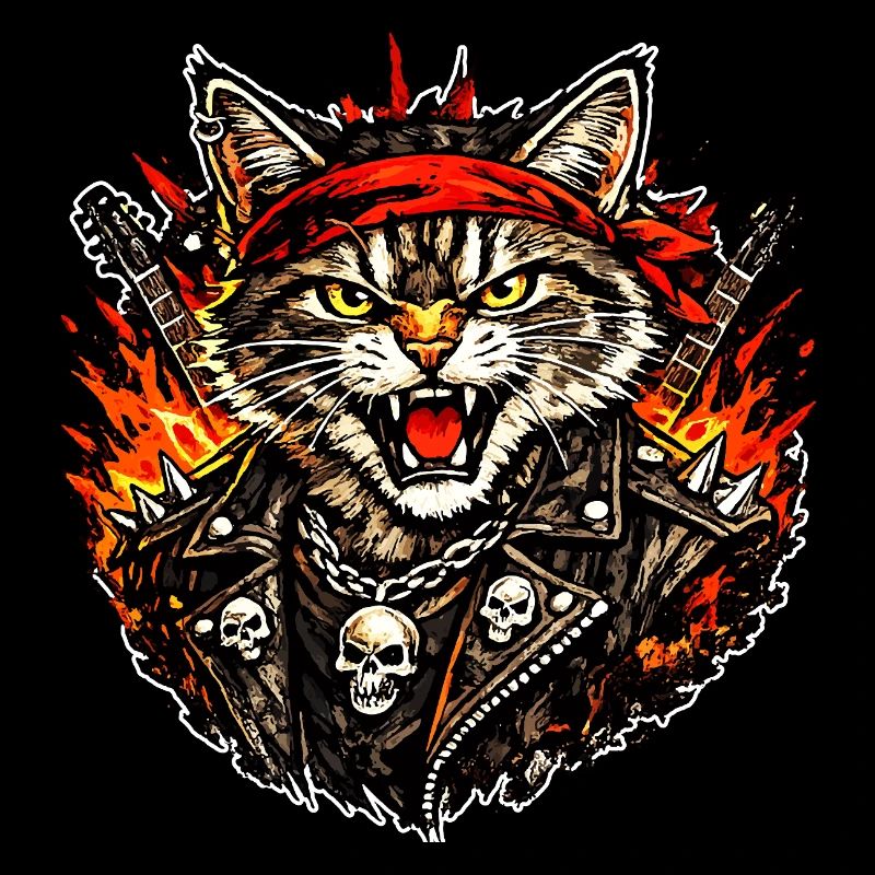 Rocker Katze