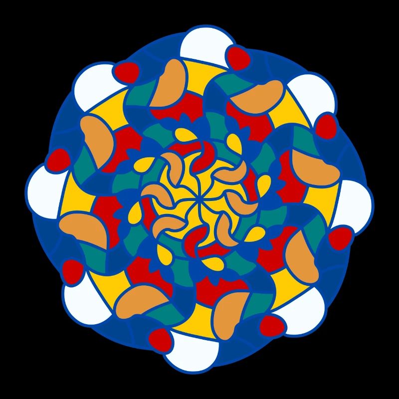 Mandala éclatant kaleidoscope