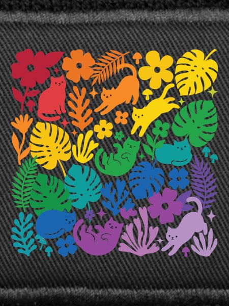 LGBT-Pride-Monat – Regenbogenkatzen und Blumen