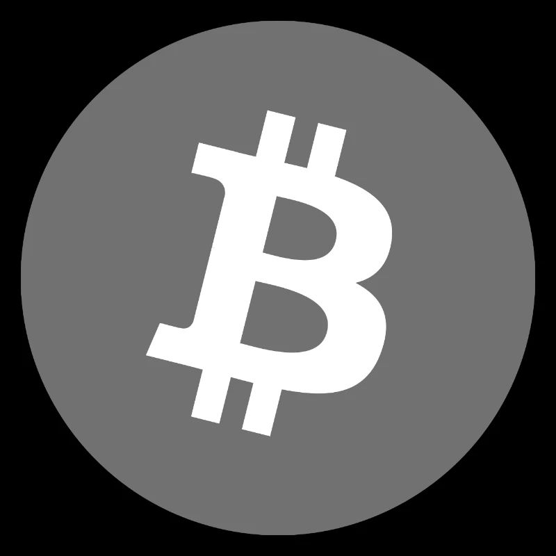 Bitcoin Core Symbol Grau Kreis