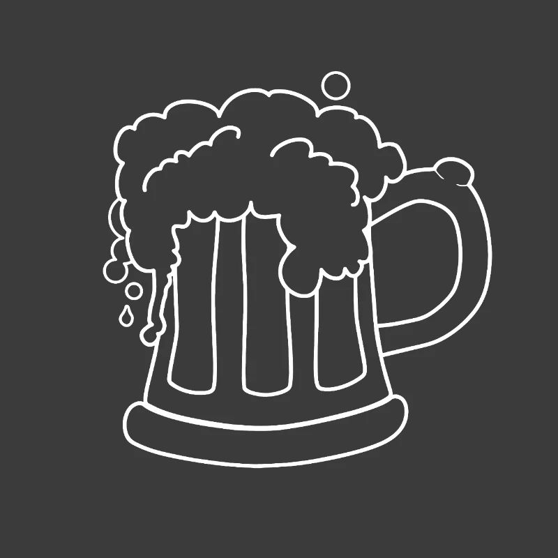 Bierkrug mit Schaumkrone - Lustiges Bier Design