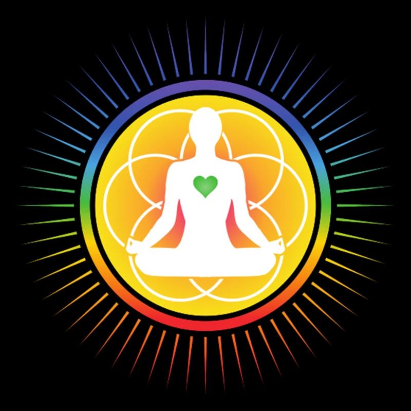 Aura Chakrasymbol mit allen 7 Chakrafarben