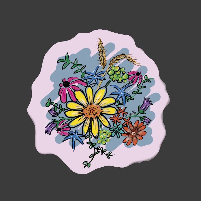 Illustration de bouquet de fleurs coloré