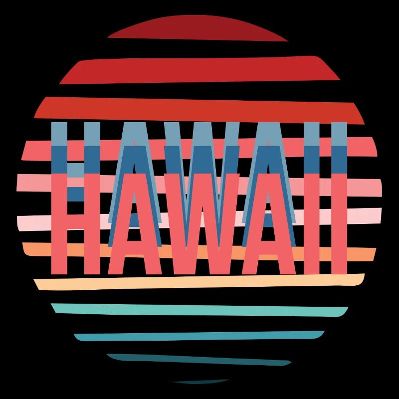Hawaii retro sun