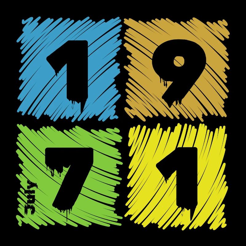 55. Geburtstag Farbige Patches since 07/1971