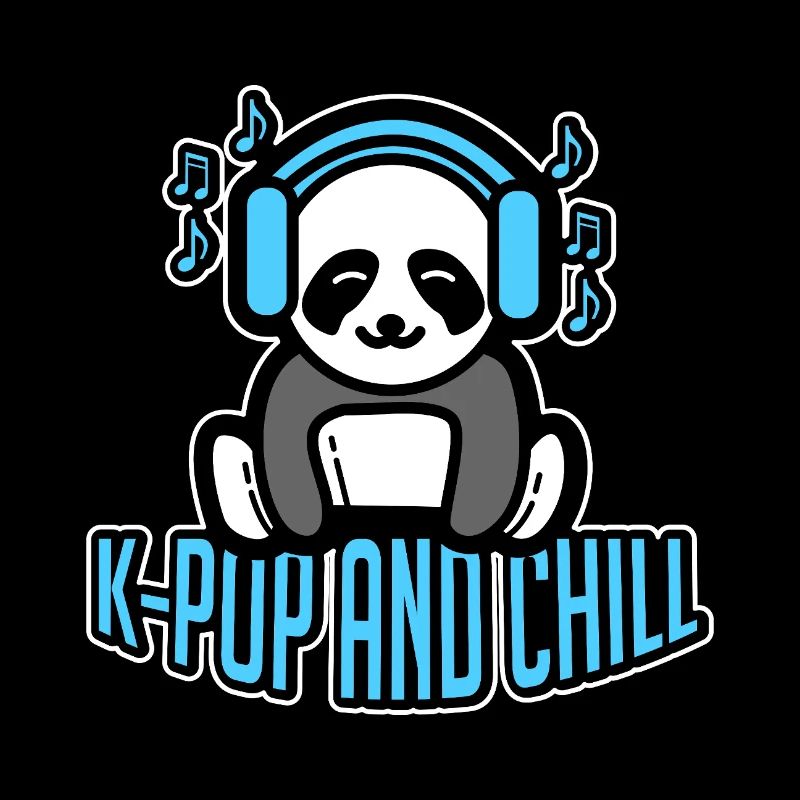 K-Pop And Chill Panda Bubble Tea Kawaii