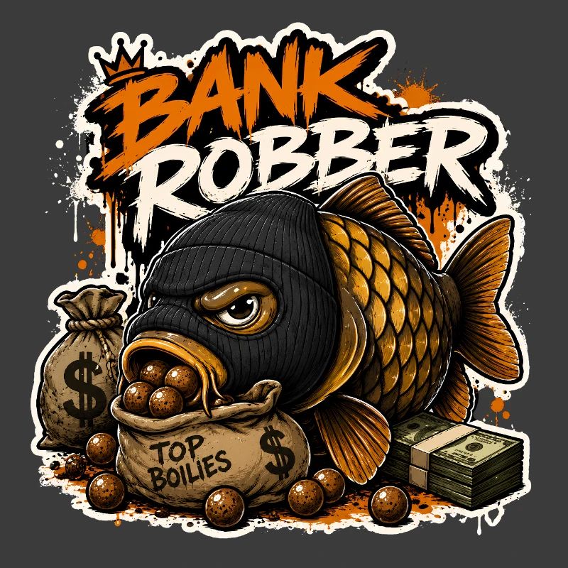Drôle de conception de la pêche à la carpe bricoleuse de banque
