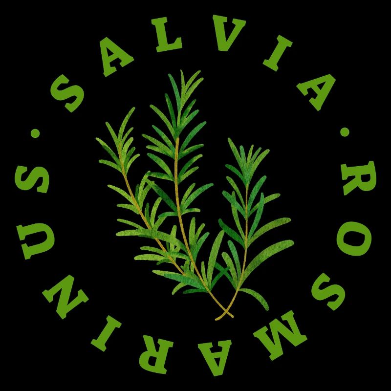 Rosemary Circular Botanical Emblem