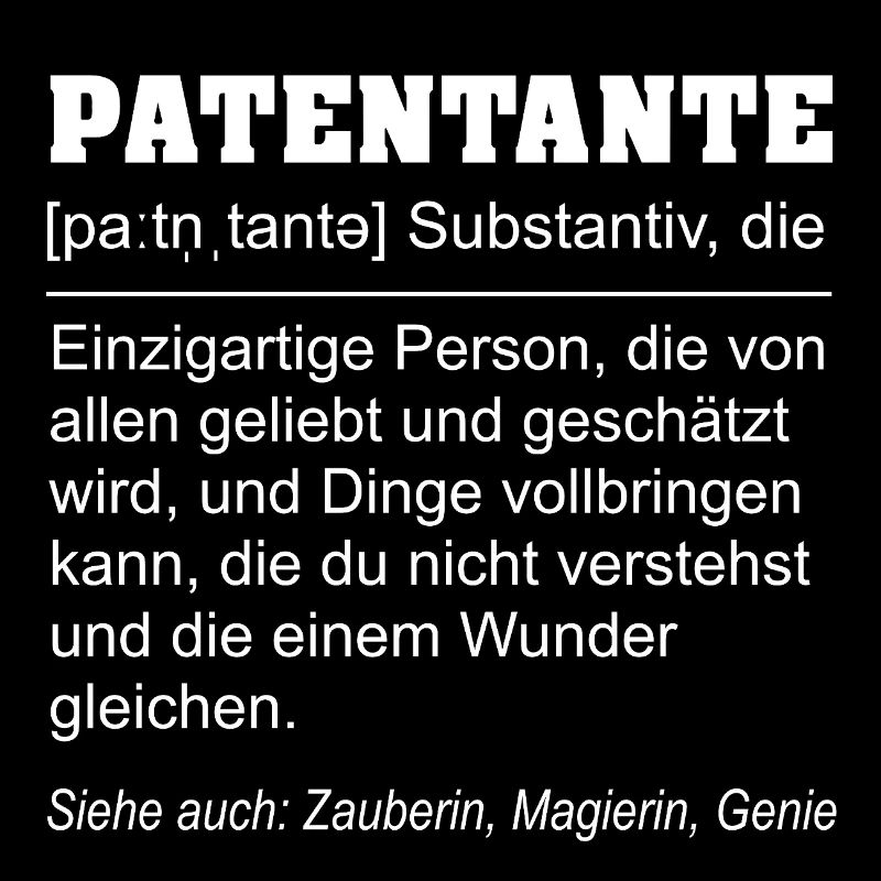 Lustige Definition Patentante Geschenk