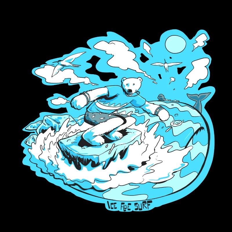 Eisbär-Surfer