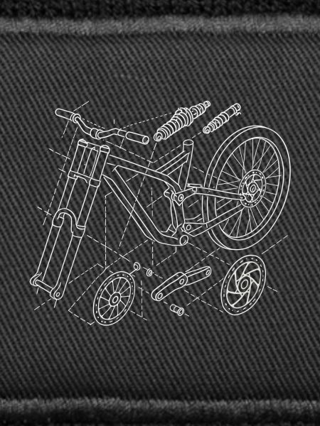 MTB Downhill Geometrie Explosionszeichnung