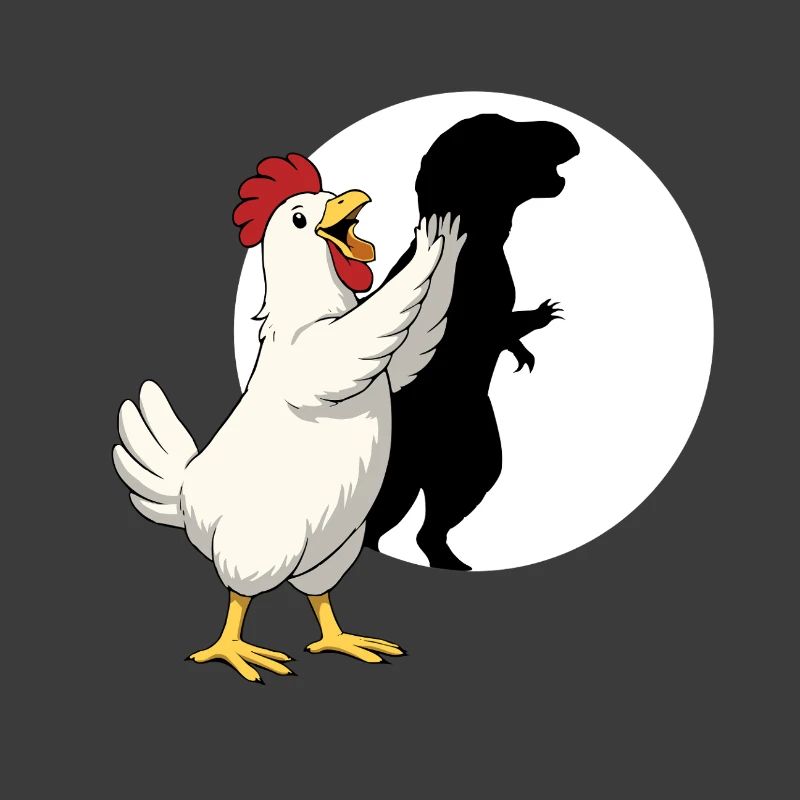 Funny Chicken T Rex Dinosaur Shadow Puppet