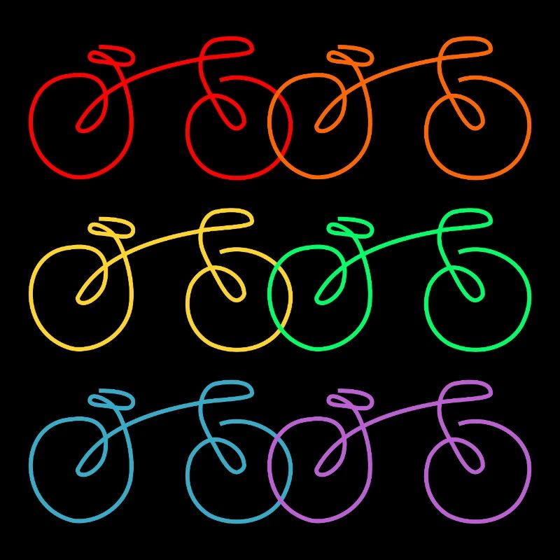 Roue de vélo à dessin linéaire