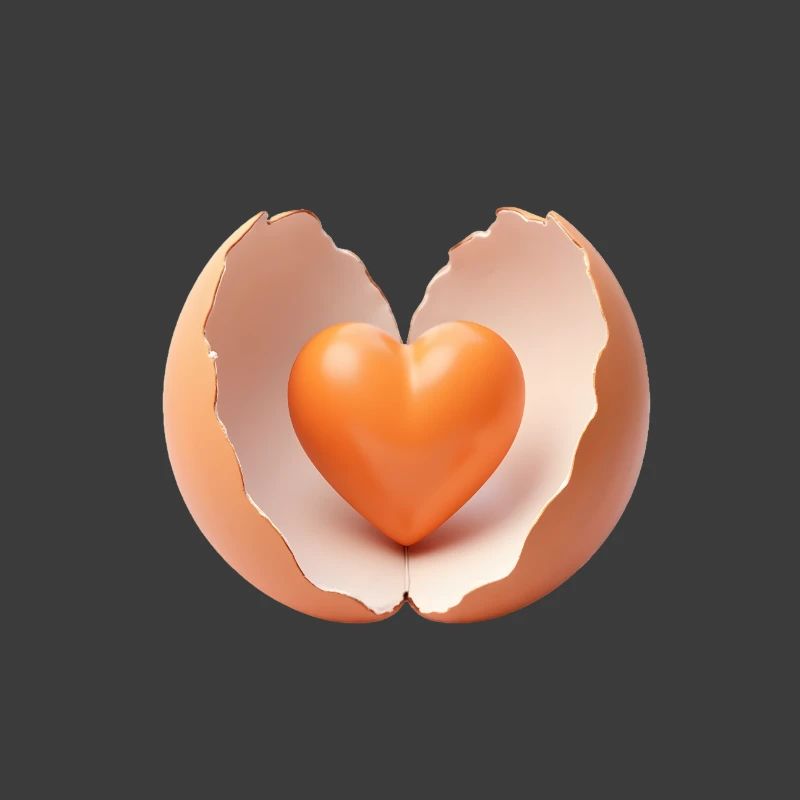 Heart in Broken Eggshell