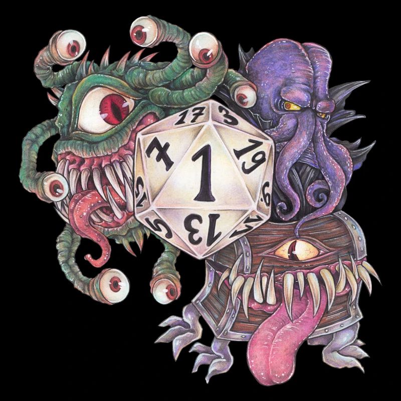 Role Playing Game Tabletop D20 Dice Gift Fail