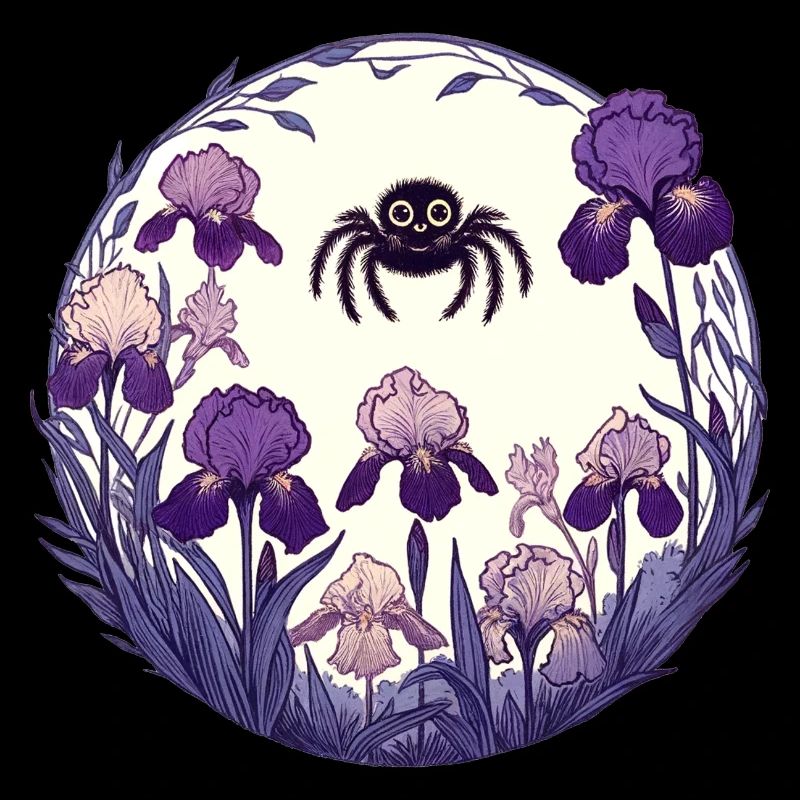 Cercle d’araignées du jardin d’iris