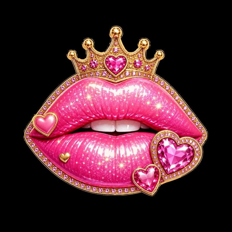 Crown Lips Glamour Pink
