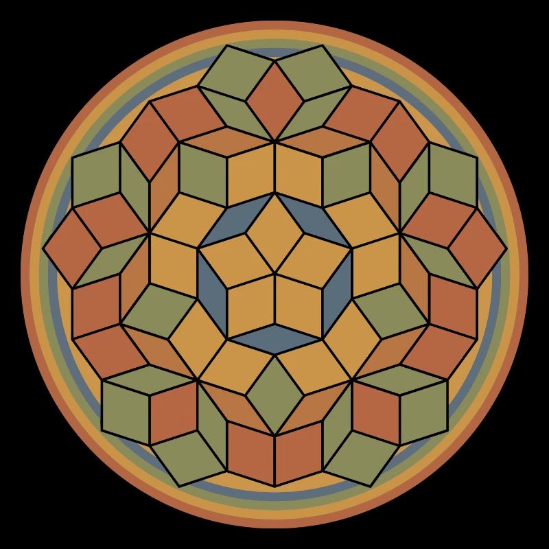 Penrose tiling Penrose tiling math retro