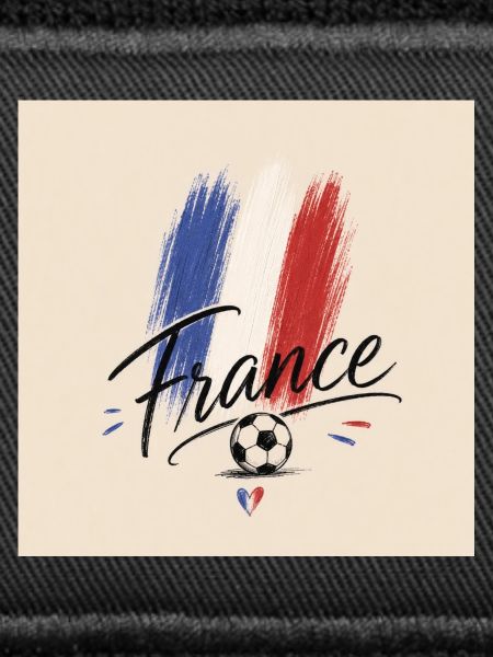 Frankreich Fußball in Bürsten
