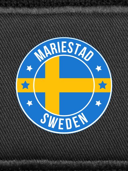 Mariestad Sweden Circular Flag Crest