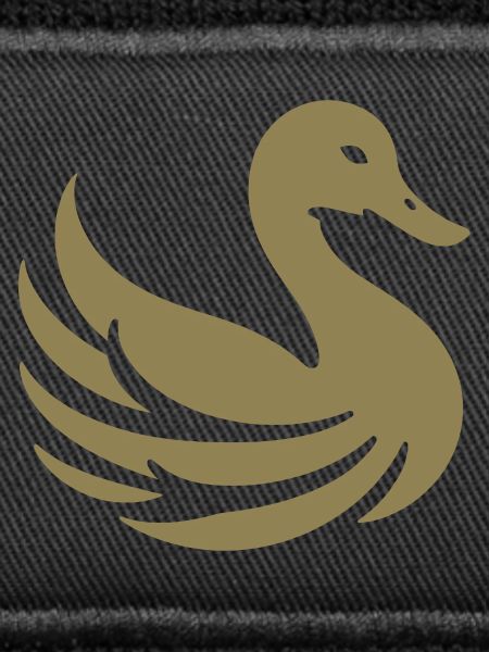 Golden Swans Silhouette