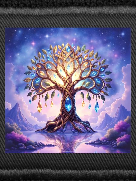 Dreamlike luminous gem tree
