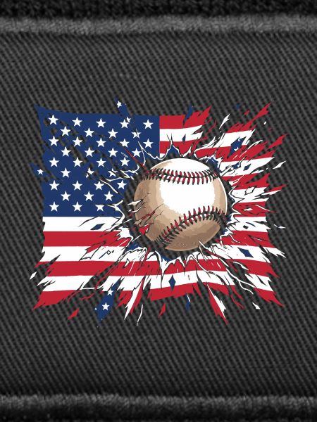 Patriotische US-Flagge-Baseball-Grafik