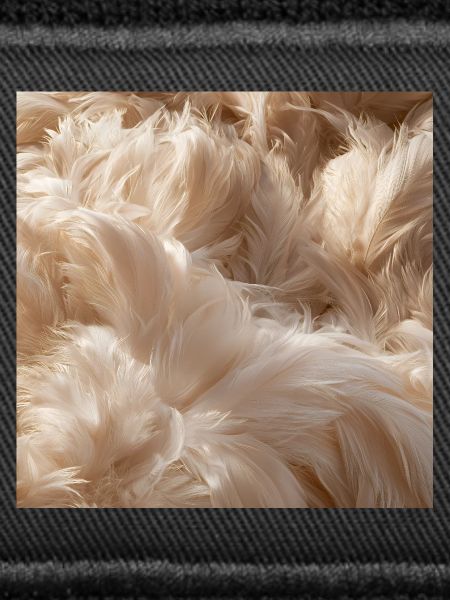 Flauschige beige Federn