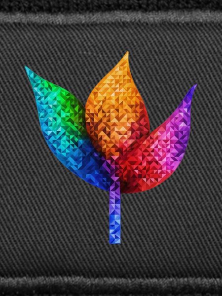 Regenbogengeometrisches Blatt