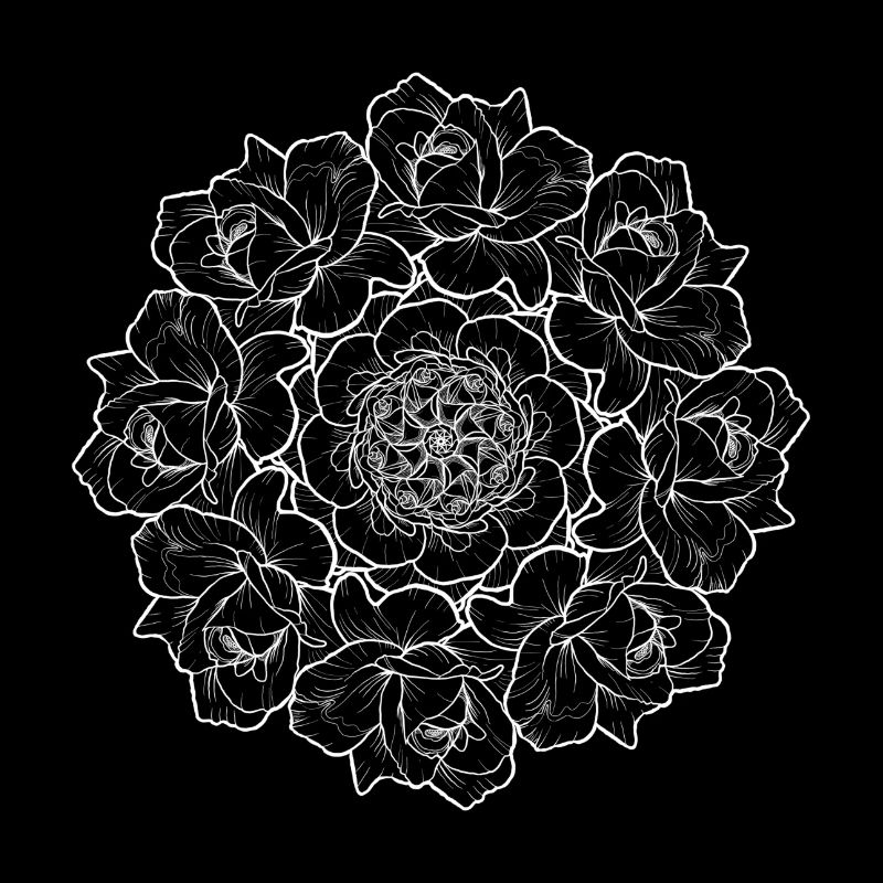 Bouquet de rose - blanc