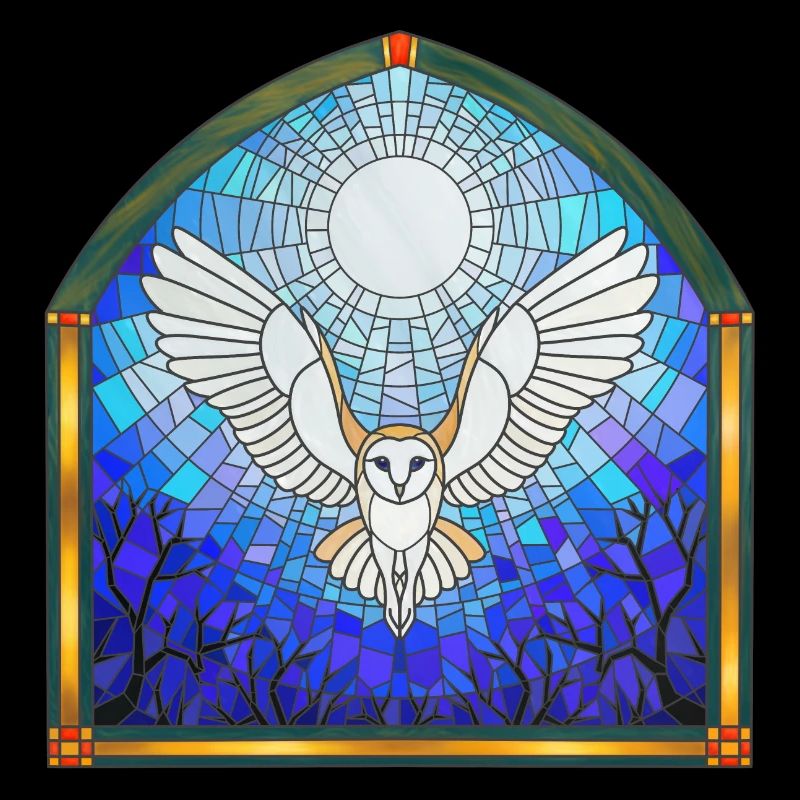 Eule und Mond