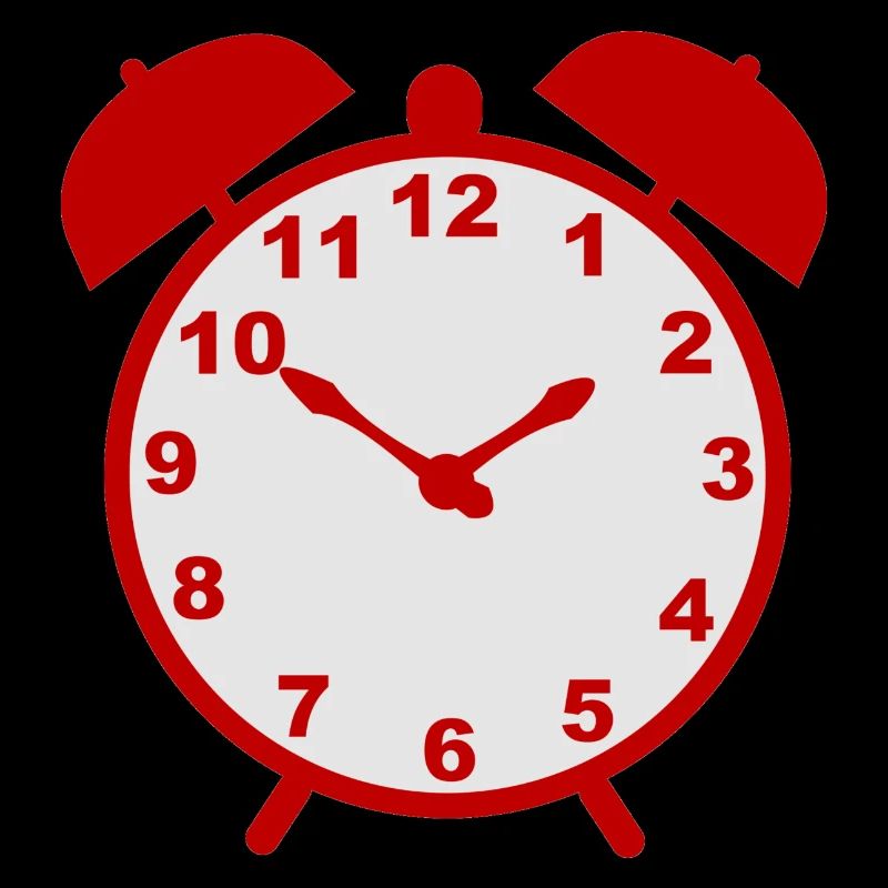 Classic alarm clock with red frame