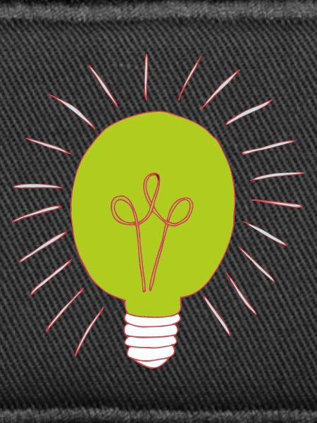 Neon green light bulb