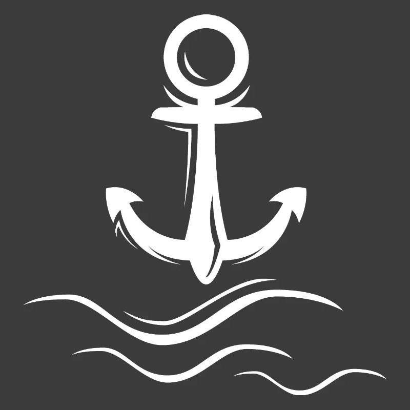 Icône du logo d’ancrage des vagues d’ondes d’ondes