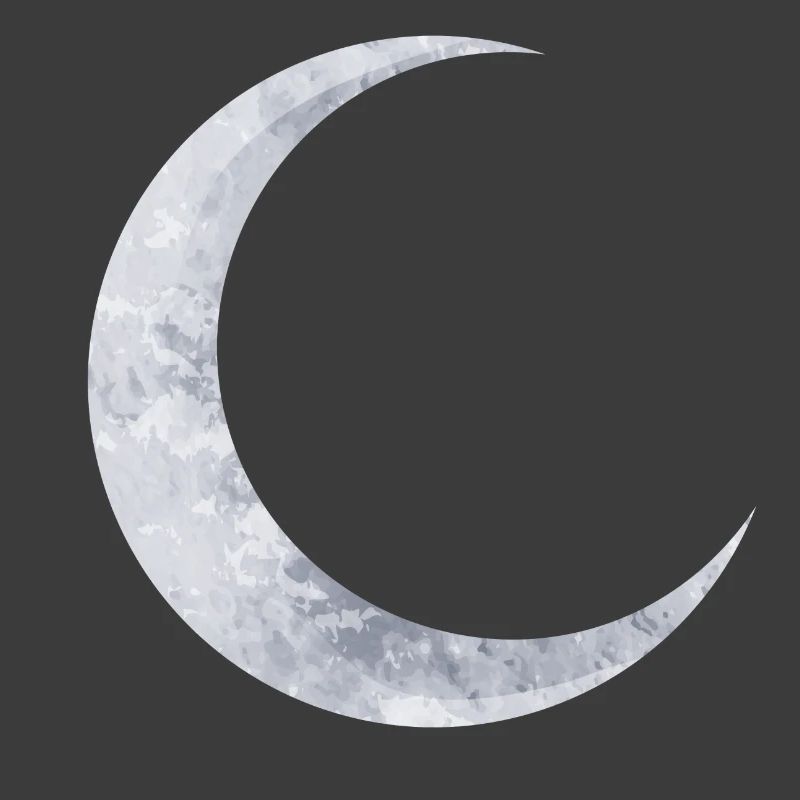 delicate shimmering silver moon