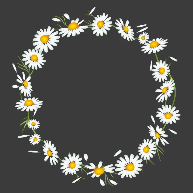 bright chamomile wreath from chamomile flowers
