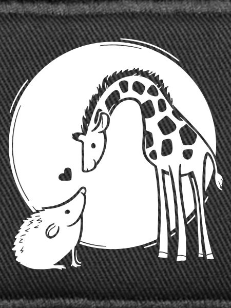 Giraffe und Igel Liebe