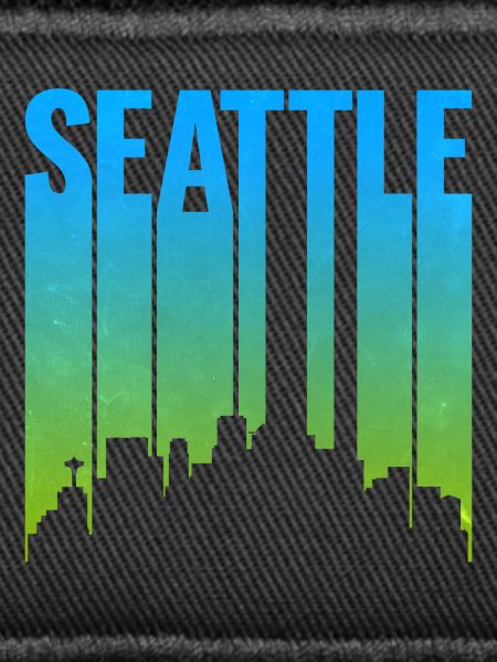 Seattle Neon Skyline Kunstdruck