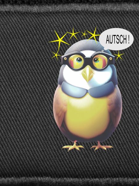Lustiger Vogel mit Brille