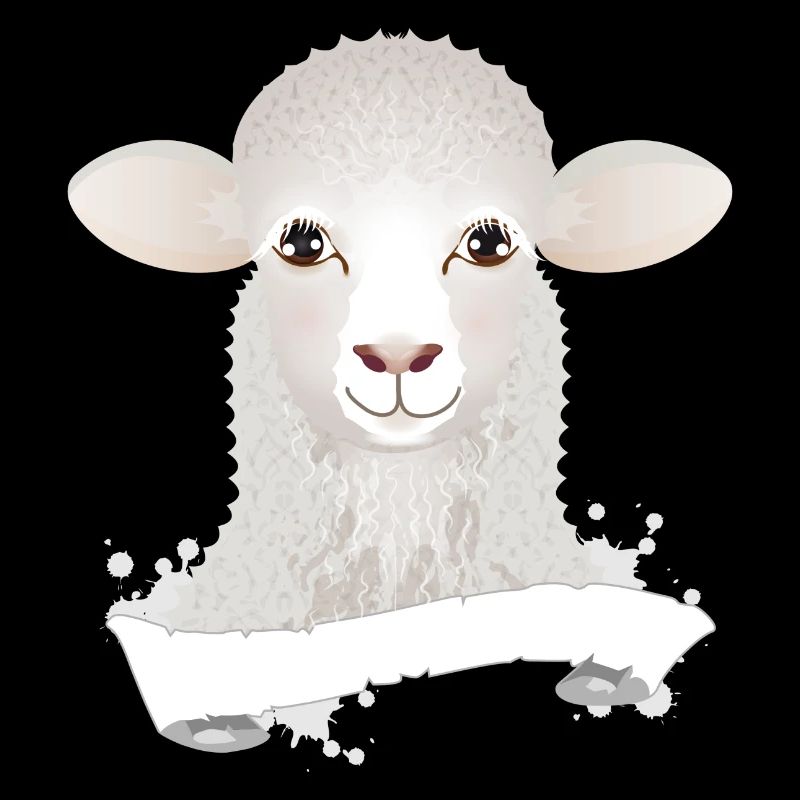 Un mouton mignon comme un portrait avec bannière