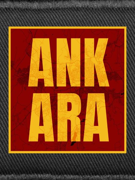 Ankara Großbuchstaben Gelb Rot
