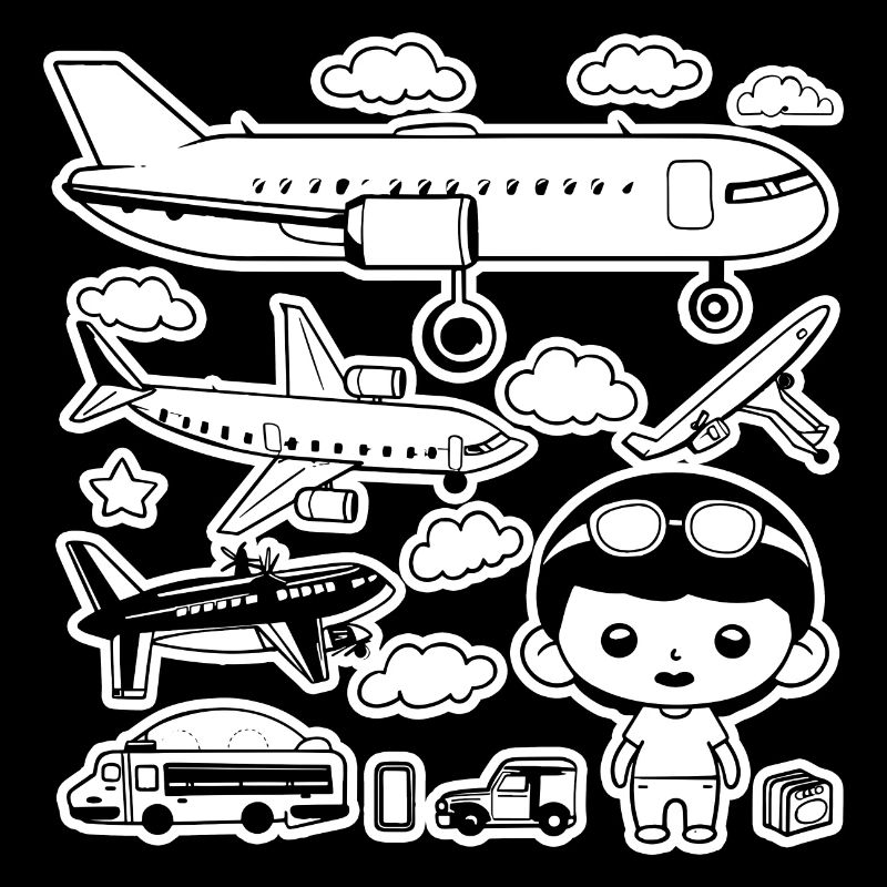Avions style dessin animé
