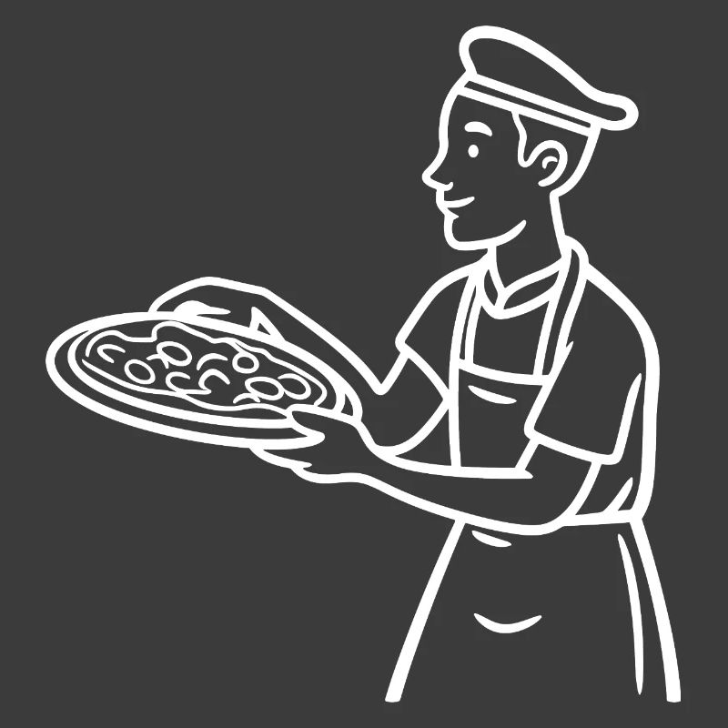 Pizza Baker Drawing