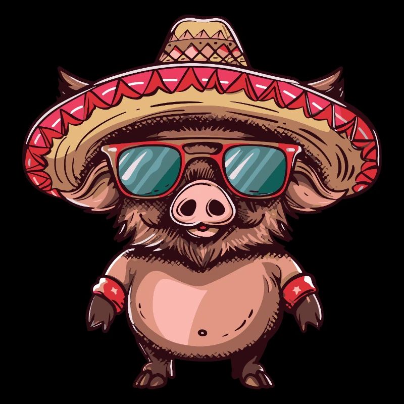 Schwein Sombrero Wildschwein