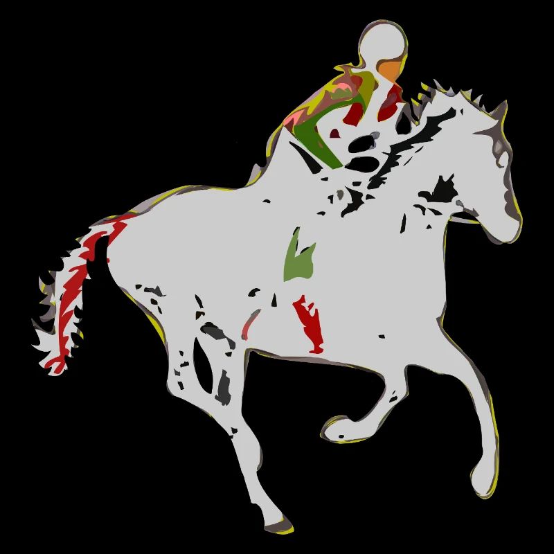 Abenteuerliches Reiter-Motiv