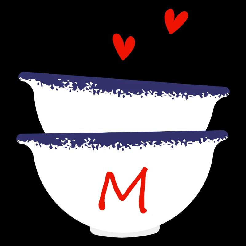 Letter m Breton bowls