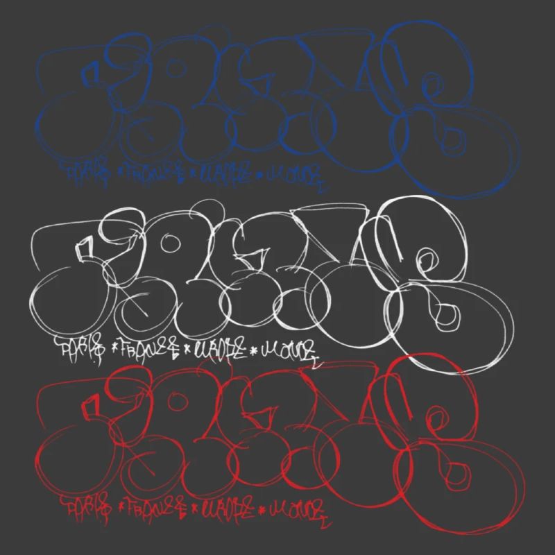 Impression de collage d'art graffiti (style bulle parisienne)