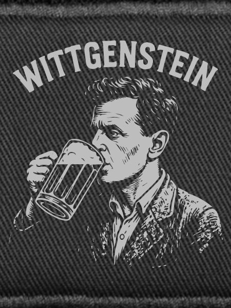 Whittgenstein Beer Drinking Illustration