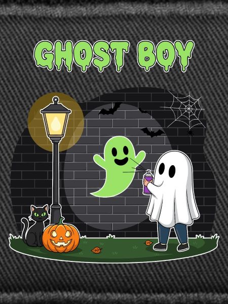 Ghost Boy Halloween Scene