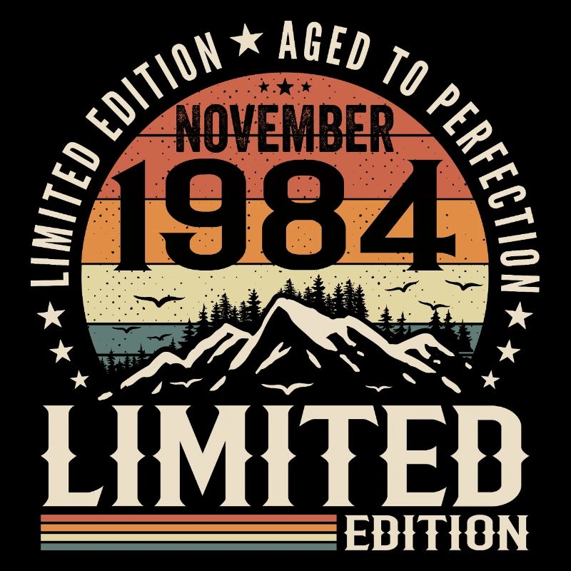 November 1984 Einzigartiger Retro-Geburtstag